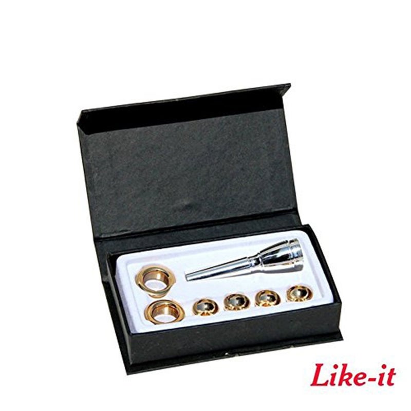 Like-It Brass Gold Silver Plated Bb and C key Trumpet Mouthpiece 3C 2C 2B 3B Trumpet Part - Image 2